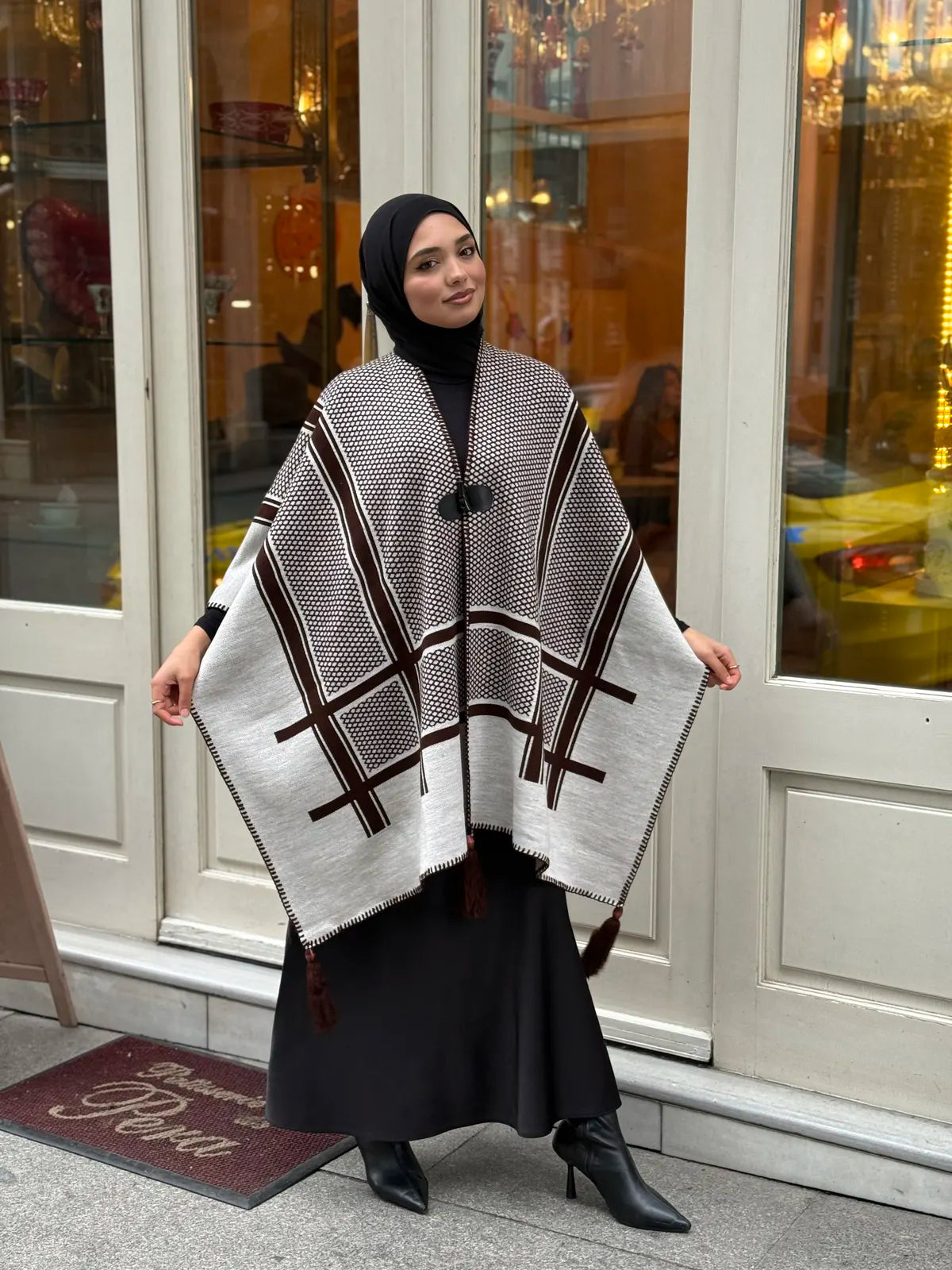 Premium Keffiyeh Cape | Signature Keffiyeh Poncho